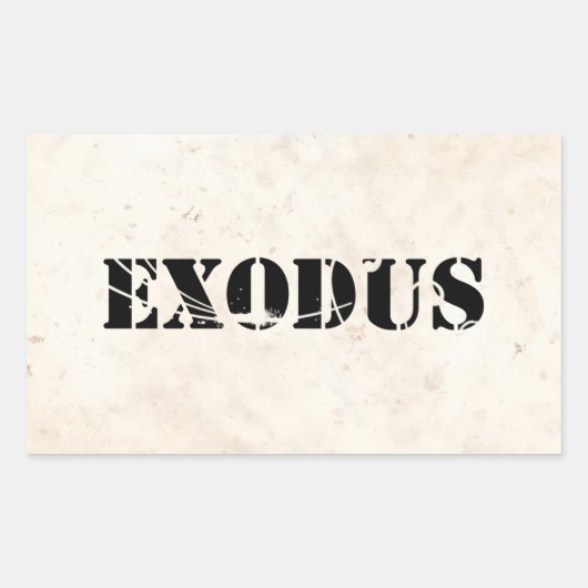 Exodus 4 rechthoekige sticker (Voorkant)