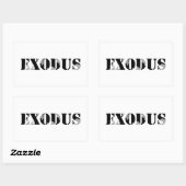 Exodus 5 rechthoekige sticker (Vel)