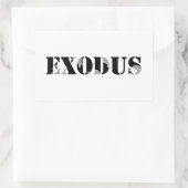 Exodus 5 rechthoekige sticker (Tas)