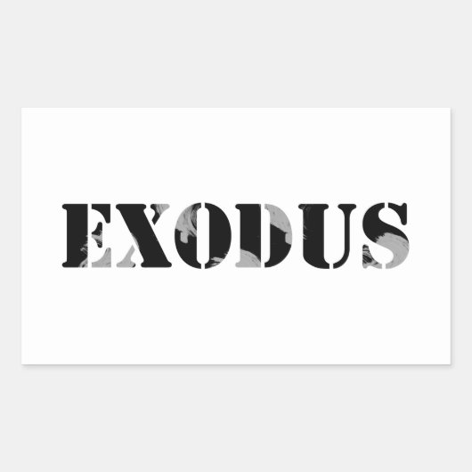 Exodus 5 rechthoekige sticker (Voorkant)