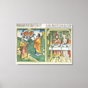 Exodus 8 1-15 De zeven vlaggen van Egypte: Moses a Canvas Afdruk