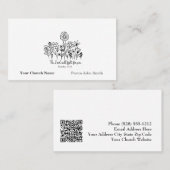 Exodus Bible Verse Floral Doodle Church Visitekaartje (Voorkant / Achterkant)