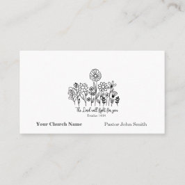 Exodus Bible Verse Floral Doodle Church Visitekaartje