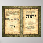 Exodus Ehyeh Asher Ehyeh Name of God Canvas Print (Voorkant)