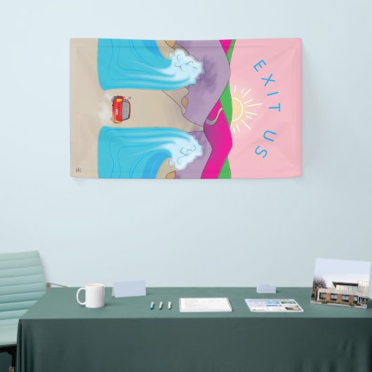 Exodus "Exit Us Cartoon" Spandoek (Beurs)