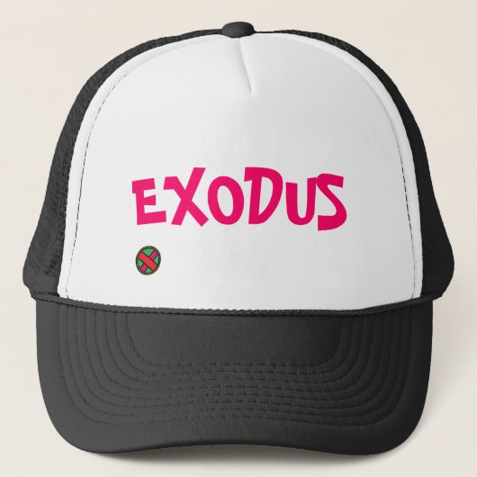 Exodus logo, EXODUS Trucker Pet (Voorkant)