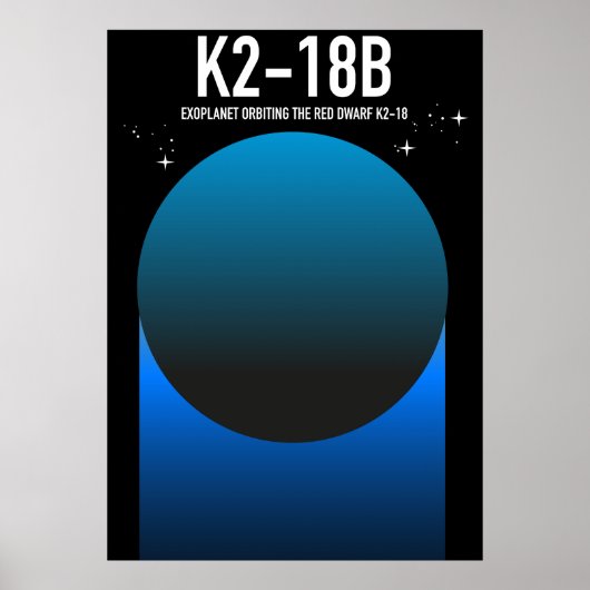 exoplaneet K2-18b Poster (Voorkant)