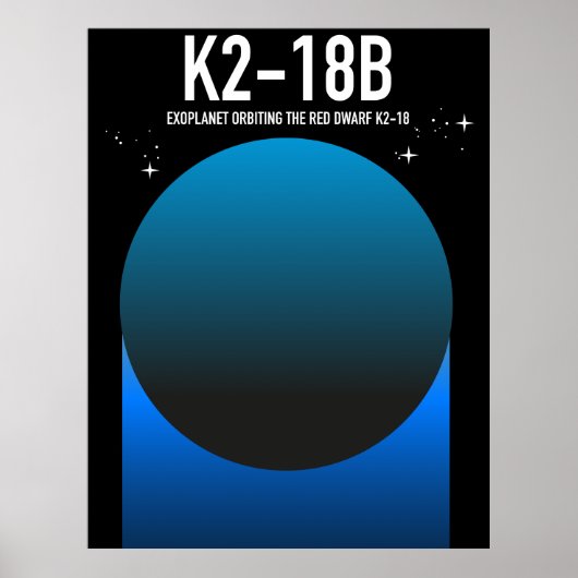 exoplaneet K2-18b Poster (Voorkant)