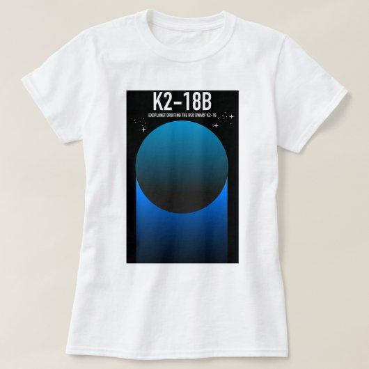 exoplaneet K2-18b T-shirt (Design voorkant)