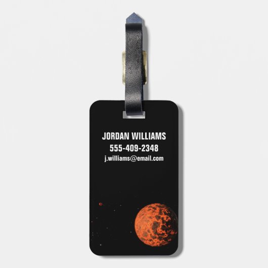 Exoplaneet UCF-1.01 draait om een ster genaamd GJ  Bagagelabel (Achterkant verticaal)