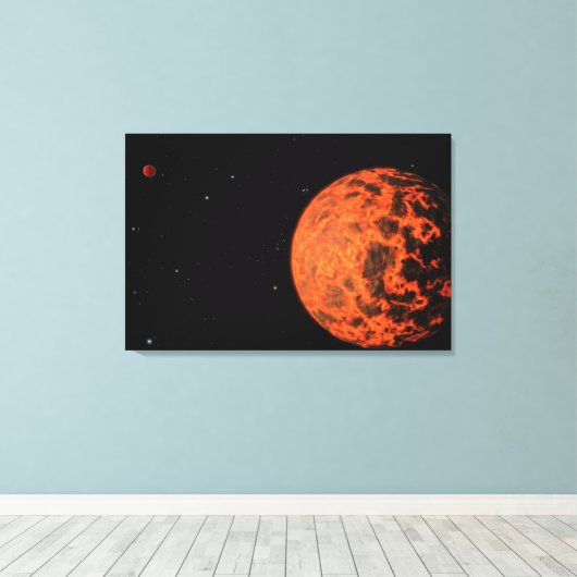 Exoplaneet UCF-1.01 draait om een ster genaamd GJ Canvas Afdruk (Insitu (Houten vloer))