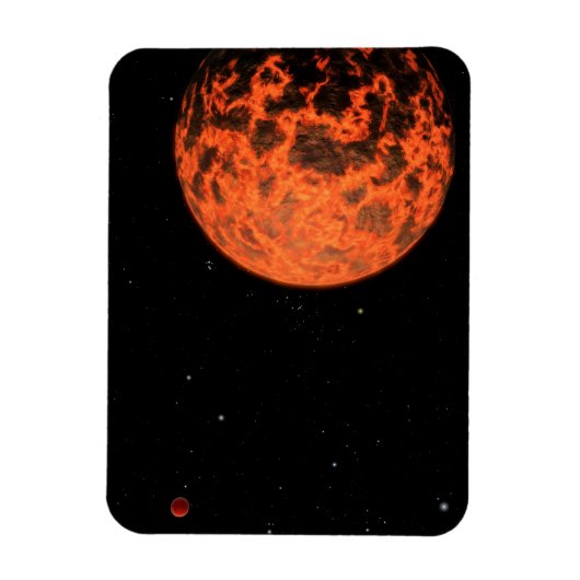 Exoplaneet UCF-1.01 draait om een ster genaamd GJ  Magneet (Verticaal)