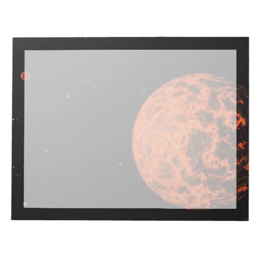 Exoplaneet UCF-1.01 draait om een ster genaamd GJ Notitieblok (Voorkant)