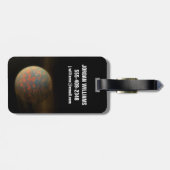 Exoplanet 55 Cancri E en het gesmolten oppervlak Bagagelabel (Achterkant horizontaal)