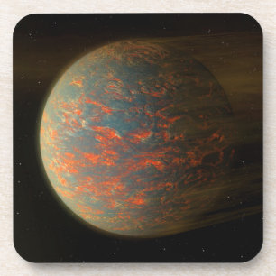 Exoplanet 55 Cancri E en het gesmolten oppervlak Bier Onderzetter