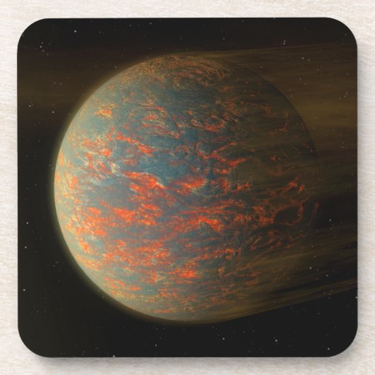 Exoplanet 55 Cancri E en het gesmolten oppervlak Bier Onderzetter (Voorkant)