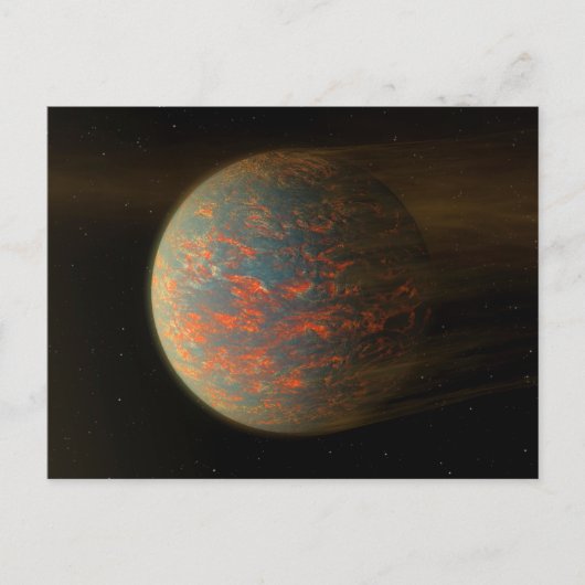 Exoplanet 55 Cancri E en het gesmolten oppervlak Briefkaart (Voorkant)