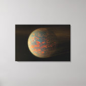 Exoplanet 55 Cancri E en het gesmolten oppervlak Canvas Afdruk (Voorkant)