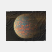 Exoplanet 55 Cancri E en het gesmolten oppervlak Fleece Deken (Voorkant (Horizontaal))