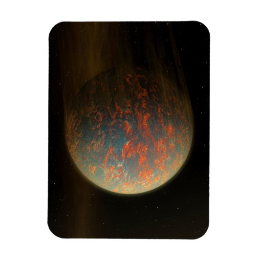 Exoplanet 55 Cancri E en het gesmolten oppervlak Magneet (Verticaal)