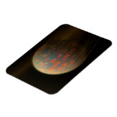 Exoplanet 55 Cancri E en het gesmolten oppervlak Magneet (Linkerzijde)