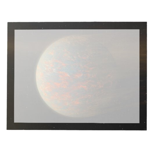 Exoplanet 55 Cancri E en het gesmolten oppervlak Notitieblok (Voorkant)