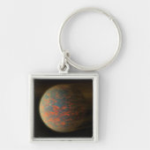 Exoplanet 55 Cancri E en het gesmolten oppervlak Sleutelhanger (Voorkant)