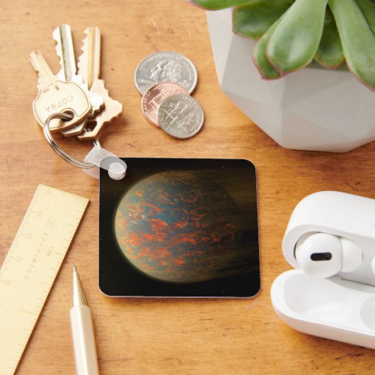 Exoplanet 55 Cancri E en het gesmolten oppervlak Sleutelhanger (Bureau)