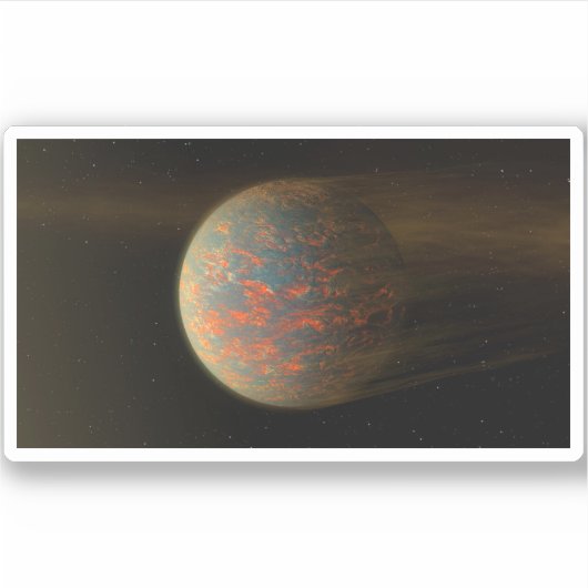 Exoplanet 55 Cancri E en het gesmolten oppervlak Sticker (Voorkant)