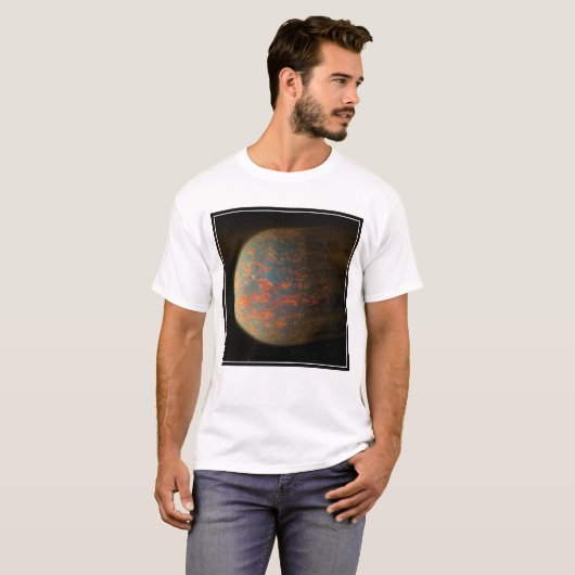 Exoplanet 55 Cancri E en het gesmolten oppervlak T-shirt (Voorkant volledig)
