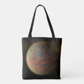 Exoplanet 55 Cancri E en het gesmolten oppervlak Tote Bag (Achterkant)
