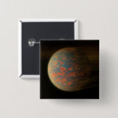 Exoplanet 55 Cancri E en het gesmolten oppervlak Vierkante Button 5,1 Cm (Voorkant /achterkant)