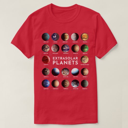 Exoplanet Extrasolar Planet Astronomy Space Astrop T-shirt (Design voorkant)