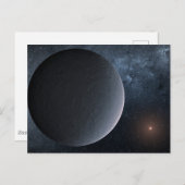 Exoplanet OGLE-2016-BLG-1195lb draait om een klein Briefkaart (Voorkant / Achterkant)