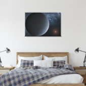 Exoplanet OGLE-2016-BLG-1195lb draait om een klein Canvas Afdruk (Insitu (Slaapkamer))