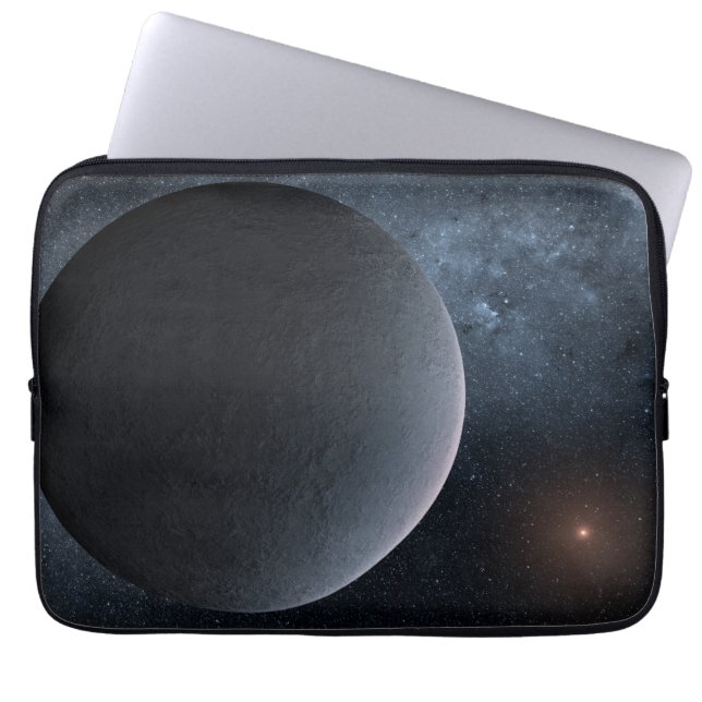 Exoplanet OGLE-2016-BLG-1195lb draait om een klein Laptop Sleeve (Voorkant)