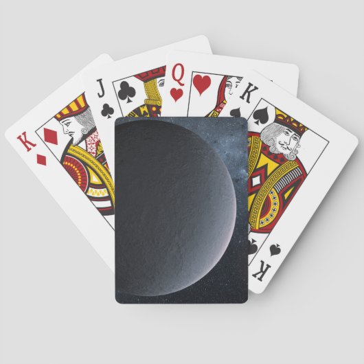 Exoplanet OGLE-2016-BLG-1195lb draait om een klein Pokerkaarten (Achterkant)