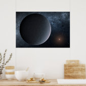 Exoplanet OGLE-2016-BLG-1195lb draait om een klein Poster (Keuken)