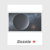 Exoplanet OGLE-2016-BLG-1195lb draait om een klein Sticker (Vel)