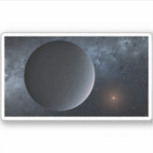Exoplanet OGLE-2016-BLG-1195lb draait om een klein Sticker (Voorkant)