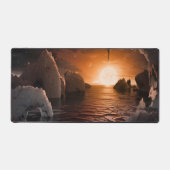 Exoplanet Trappist-1f vanaf zijn ijzige nachtzijde Bureaumat (Voorkant)