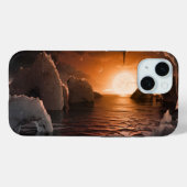 Exoplanet Trappist-1f vanaf zijn ijzige nachtzijde Case-Mate iPhone Case (Achterkant (horizontaal))