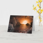 Exoplanet Trappist-1f vanaf zijn ijzige nachtzijde Kaart (Gele Bloem)