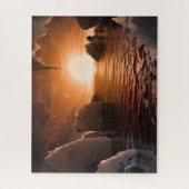 Exoplanet Trappist-1f vanaf zijn ijzige nachtzijde Legpuzzel (Verticaal)