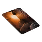 Exoplanet Trappist-1f vanaf zijn ijzige nachtzijde Magneet (Rechterzijde)