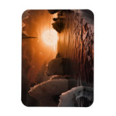 Exoplanet Trappist-1f vanaf zijn ijzige nachtzijde Magneet (Verticaal)