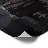 Exoplanet Trappist-1f vanaf zijn ijzige nachtzijde Poster (Hoek)