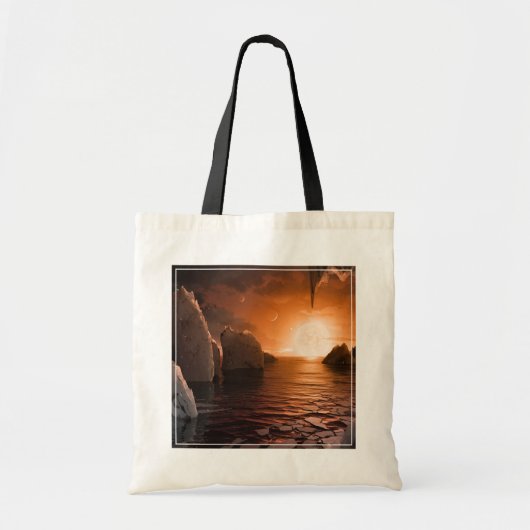 Exoplanet Trappist-1f vanaf zijn ijzige nachtzijde Tote Bag (Voorkant)