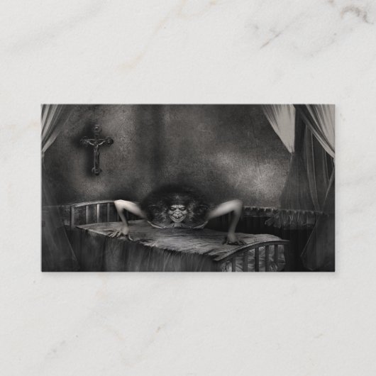 Exorcistische  Halloween Visitekaartjes (Voorkant)