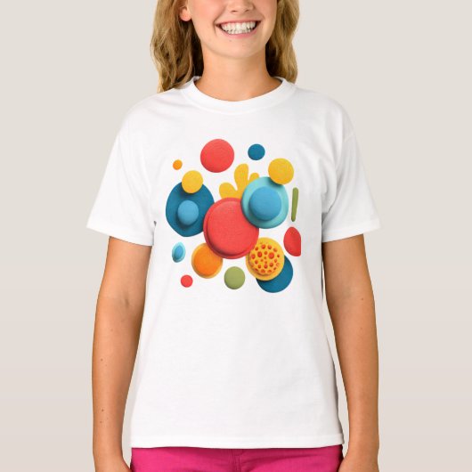 Exosome Serum – Abstract Colorful Shapes Kids  T-shirt (Voorkant)